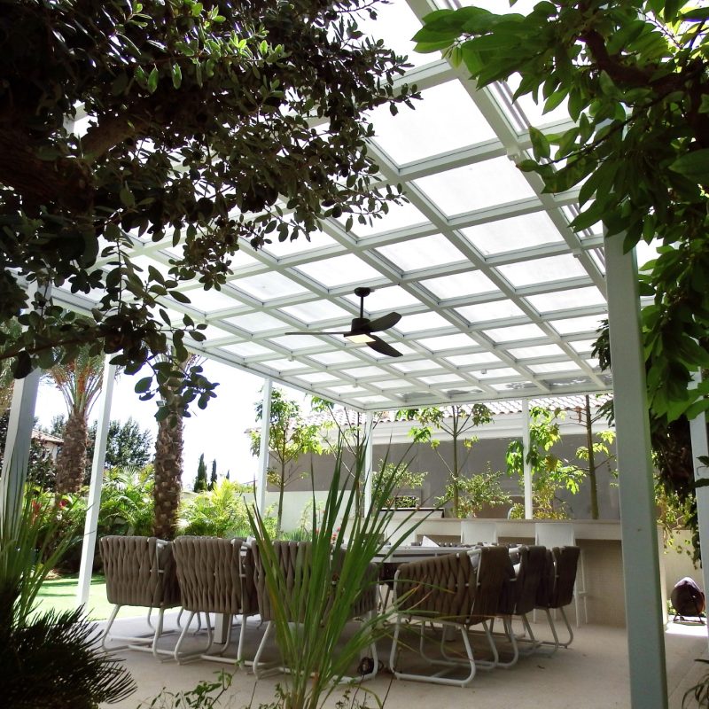 פרגולה דגם קוביות פתוחה