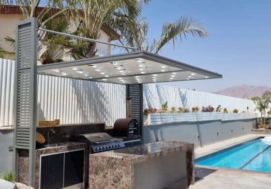 פרגולה אלומיניום דגם גלי