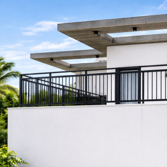 מעקה אלומיניום למרפסת