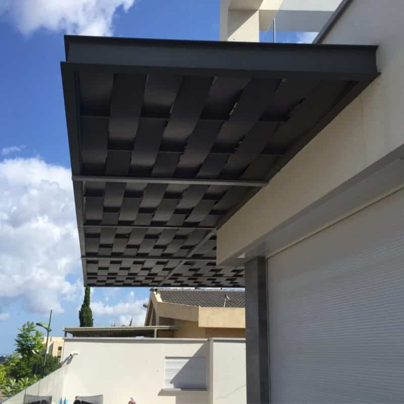 פרגולה דגם גלי אלומיניום