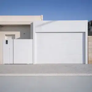 שער פנאלים צבע לבן בחזית בית