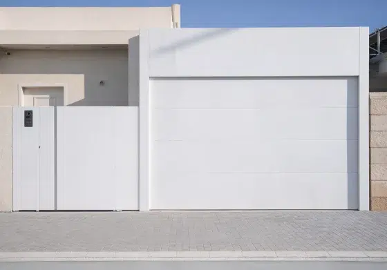 שער פנאלים צבע לבן בחזית בית